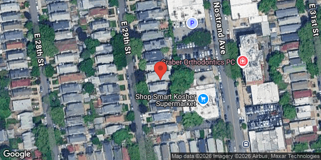 Aerial map of 1263 EAST 29 STREET, Brooklyn