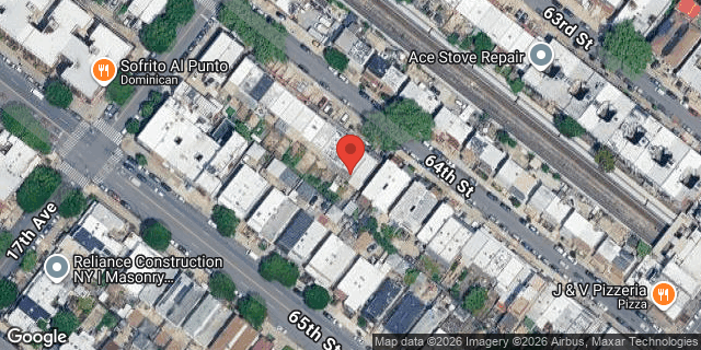 Aerial map of 1730 64 STREET, Brooklyn