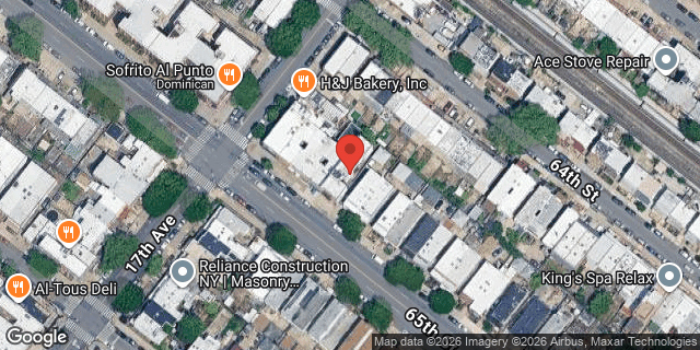 Aerial map of 1713 65 STREET, Brooklyn
