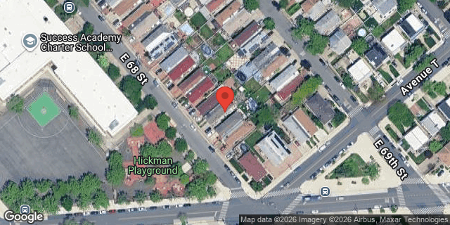 Aerial map of 1483 EAST 68 STREET, Brooklyn