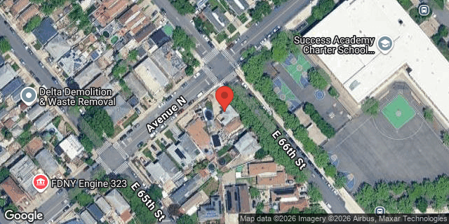 Aerial map of 1408 EAST 66 STREET, Brooklyn