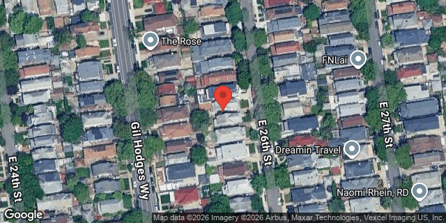 Aerial map of 1240 EAST 26 STREET, Brooklyn