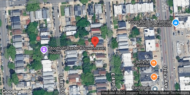 Aerial map of 1644 EAST 49 STREET, Brooklyn