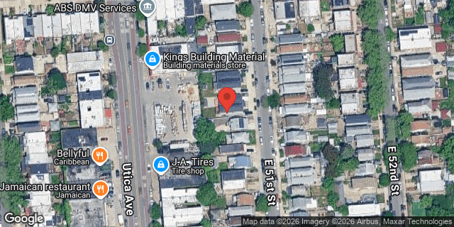 Aerial map of 1630 EAST 51 STREET, Brooklyn