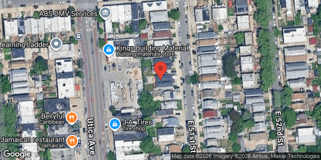 Aerial map of 1628 EAST 51 STREET, Brooklyn