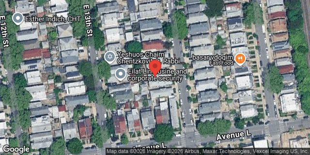 Aerial map of 1176 EAST 14 STREET, Brooklyn