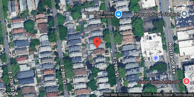 Aerial map of 1238 EAST 29 STREET, Brooklyn