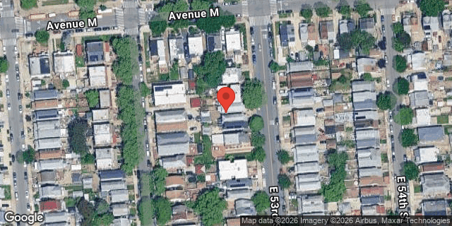 Aerial map of 1538 EAST 53 STREET, Brooklyn