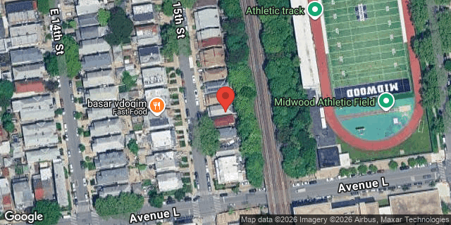 Aerial map of 1181 EAST 15 STREET, Brooklyn