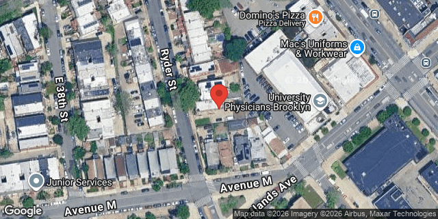 Aerial map of 1277 RYDER STREET, Brooklyn