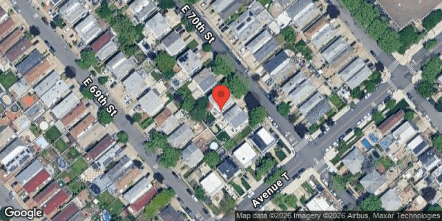 Aerial map of 1464 EAST 70 STREET, Brooklyn