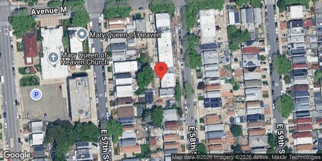 Aerial map of 1362 EAST 58 STREET, Brooklyn