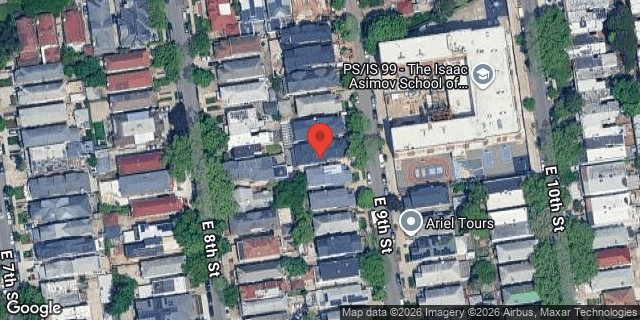 Aerial map of 1134 EAST 9 STREET, Brooklyn