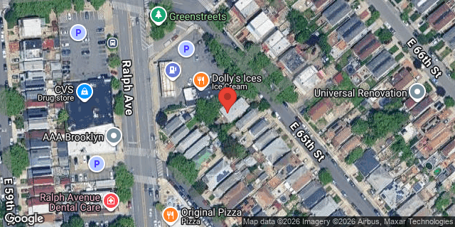 Aerial map of 1322 EAST 65 STREET, Brooklyn