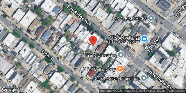 Aerial map of 1456 BAY RIDGE AVENUE, Brooklyn