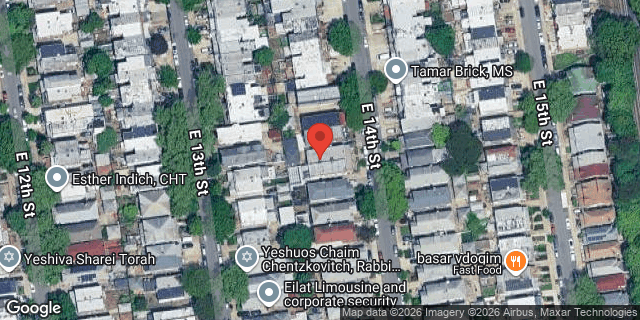 Aerial map of 1152 EAST 14 STREET, Brooklyn