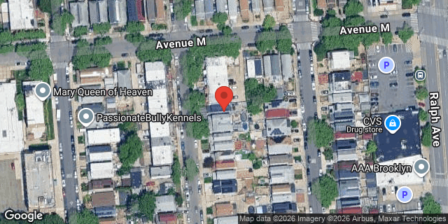 Aerial map of 1351 EAST 58 STREET, Brooklyn