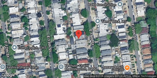 Aerial map of 1148 EAST 14 STREET, Brooklyn