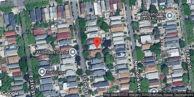 Aerial map of 1229 EAST 32 STREET, Brooklyn