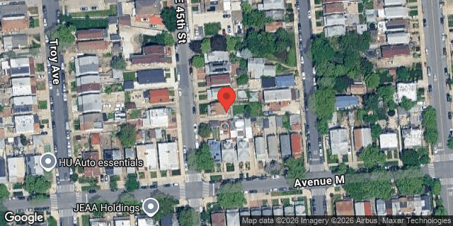 Aerial map of 1605 EAST 45 STREET, Brooklyn