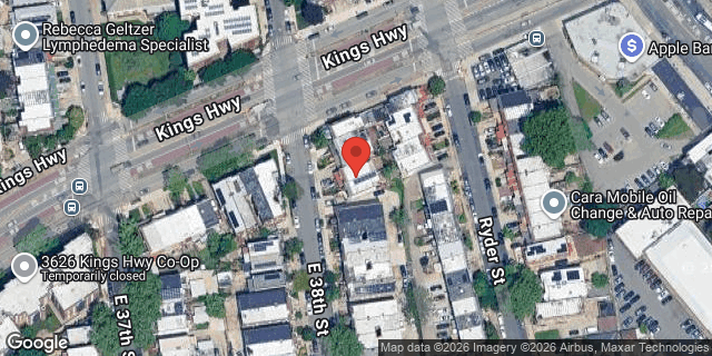 Aerial map of 1339 EAST 38 STREET, Brooklyn