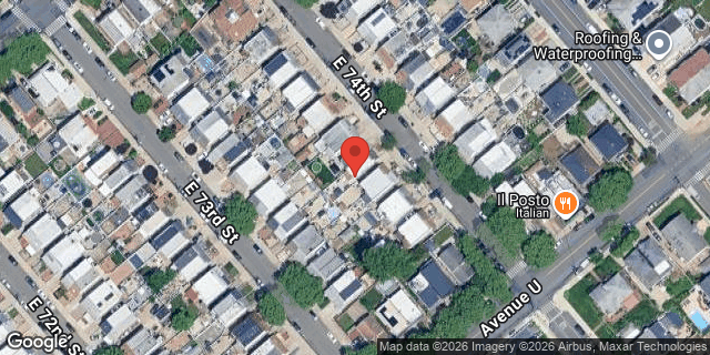 Aerial map of 2058 EAST 74 STREET, Brooklyn