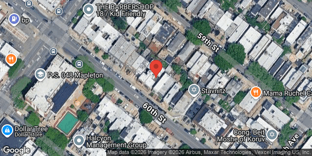 Aerial map of 1833 60 STREET, Brooklyn