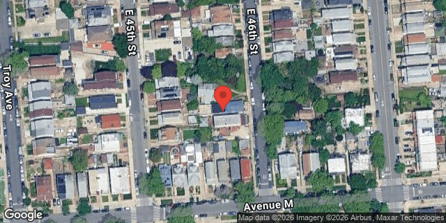 Aerial map of 1596 EAST 46 STREET, Brooklyn