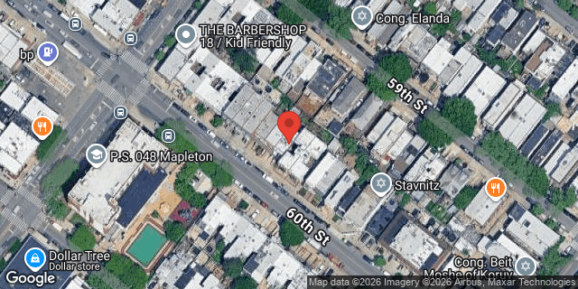 Aerial map of 1827 60 STREET, Brooklyn