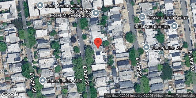 Aerial map of 1133 EAST 13 STREET, Brooklyn