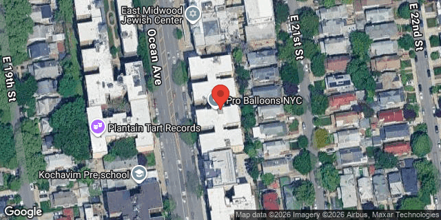 Aerial map of 1641 OCEAN AVENUE, Brooklyn