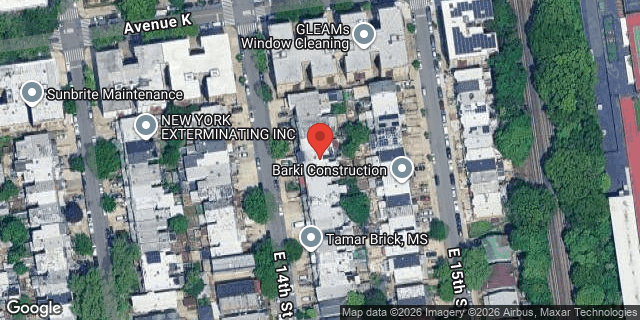 Aerial map of 1123 EAST 14 STREET, Brooklyn