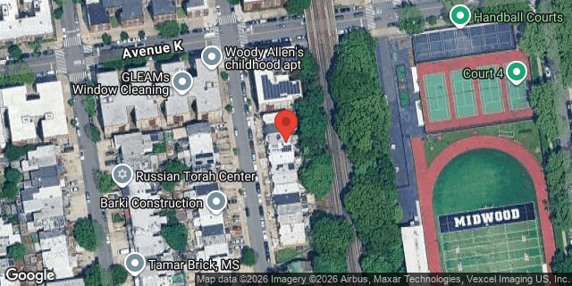 Aerial map of 1117 EAST 15 STREET, Brooklyn