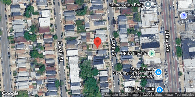 Aerial map of 1574 EAST 49 STREET, Brooklyn