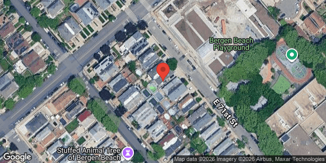 Aerial map of 1420 EAST 71 STREET, Brooklyn