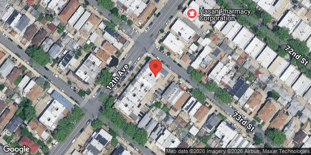 Aerial map of 7303 12 AVENUE, Brooklyn