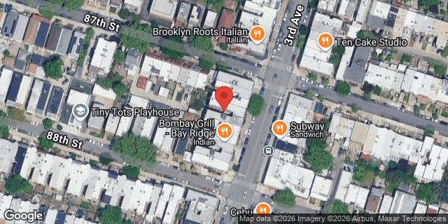 Aerial map of 8710 3 AVENUE, Brooklyn