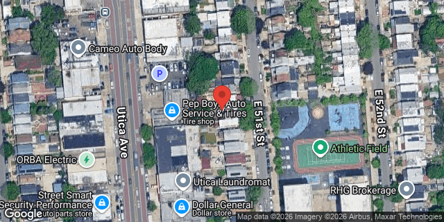 Aerial map of 1550 EAST 51 STREET, Brooklyn