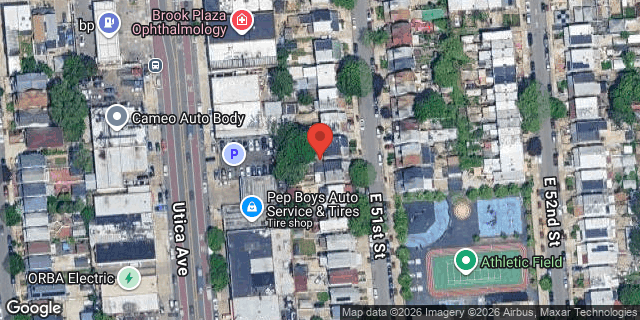 Aerial map of 1542 EAST 51 STREET, Brooklyn