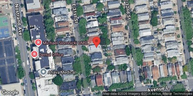 Aerial map of 1171 EAST 31 STREET, Brooklyn