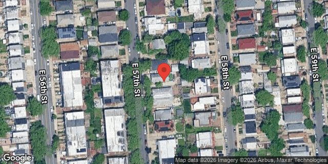 Aerial map of 1243 EAST 57 STREET, Brooklyn
