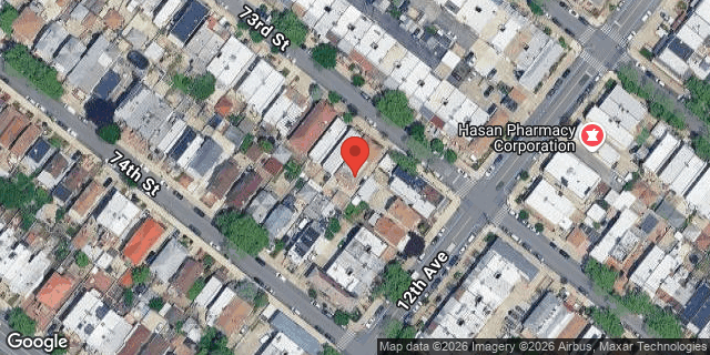 Aerial map of 1170 73 STREET, Brooklyn