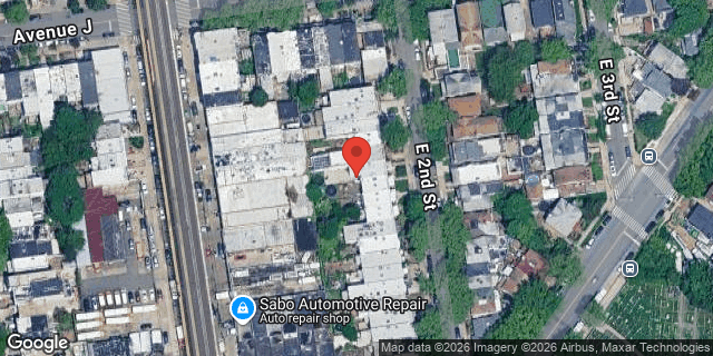 Aerial map of 1116 EAST 2 STREET, Brooklyn