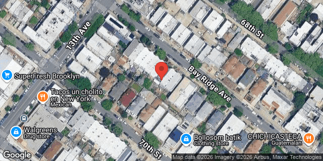 Aerial map of 1328 BAY RIDGE AVENUE, Brooklyn
