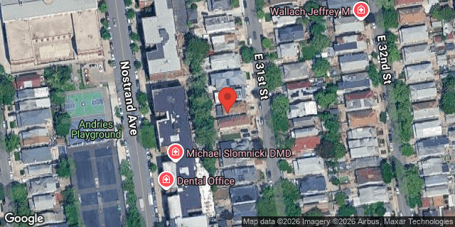 Aerial map of 1154 EAST 31 STREET, Brooklyn