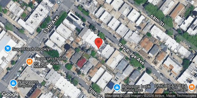 Aerial map of 1326 BAY RIDGE AVENUE, Brooklyn