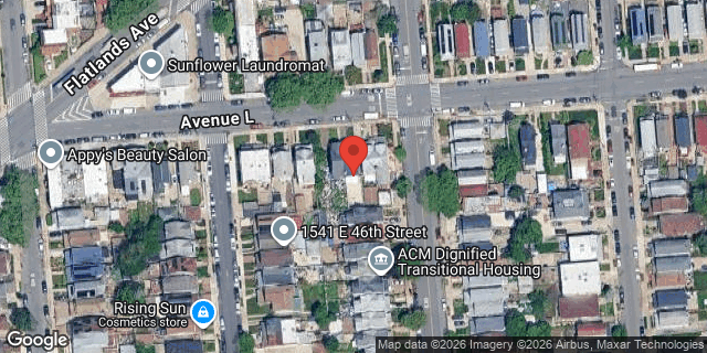 Aerial map of 4618 AVENUE L, Brooklyn