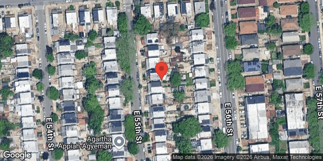 Aerial map of 1373 EAST 55 STREET, Brooklyn