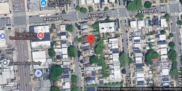Aerial map of 1523 EAST 51 STREET, Brooklyn