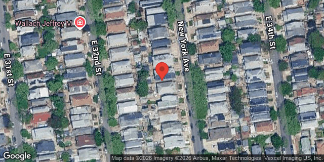 Aerial map of 2020 NEW YORK AVENUE, Brooklyn